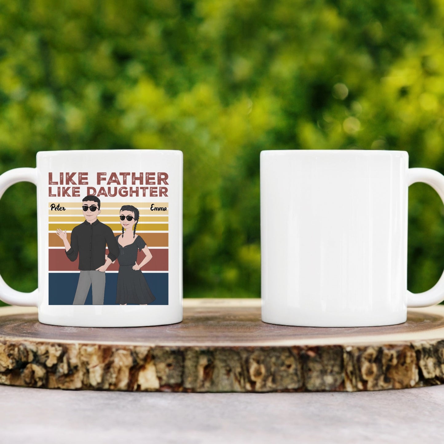 Like Father, Like Daughter - A Personalized Design From The Heart Mug