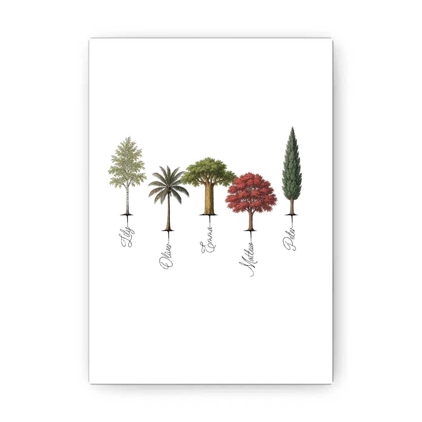 A Forest Full of Love β Personalized Tree Art Semi-Glossy Paper Poster