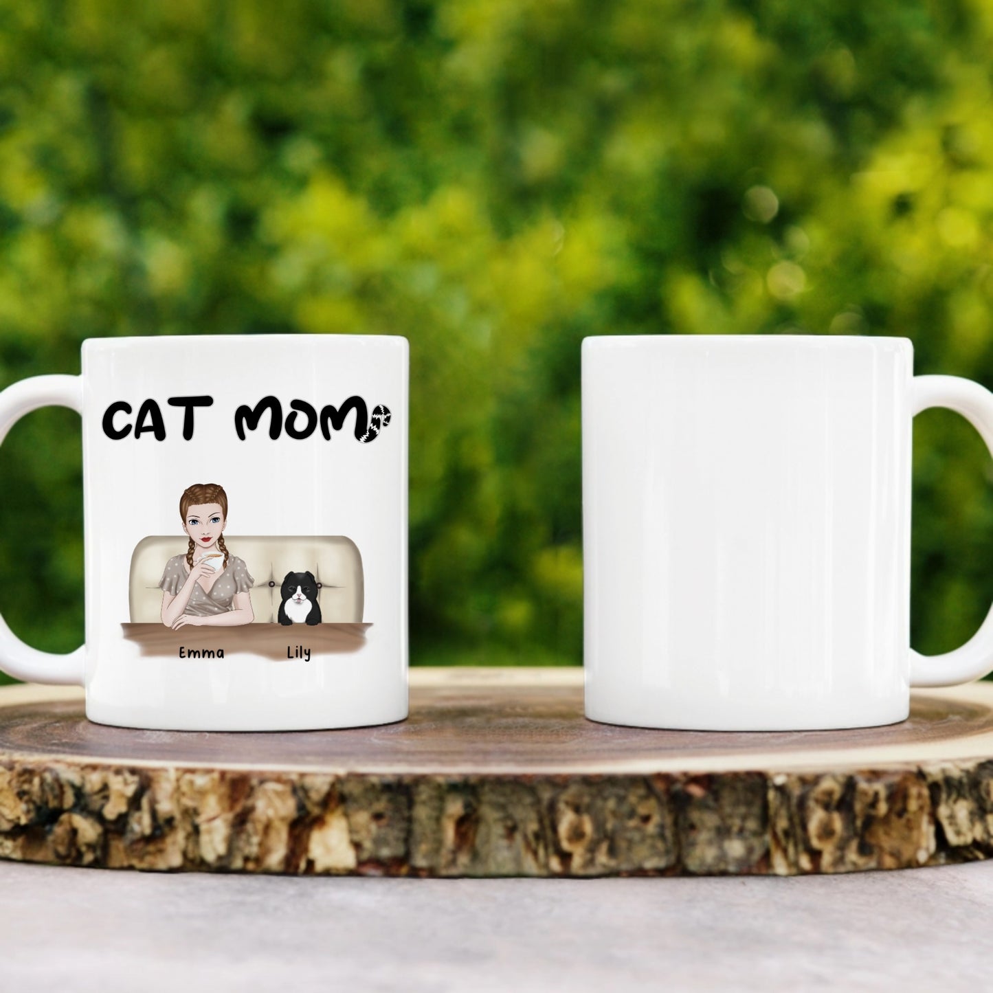 Cat Mom - Personalized Mug