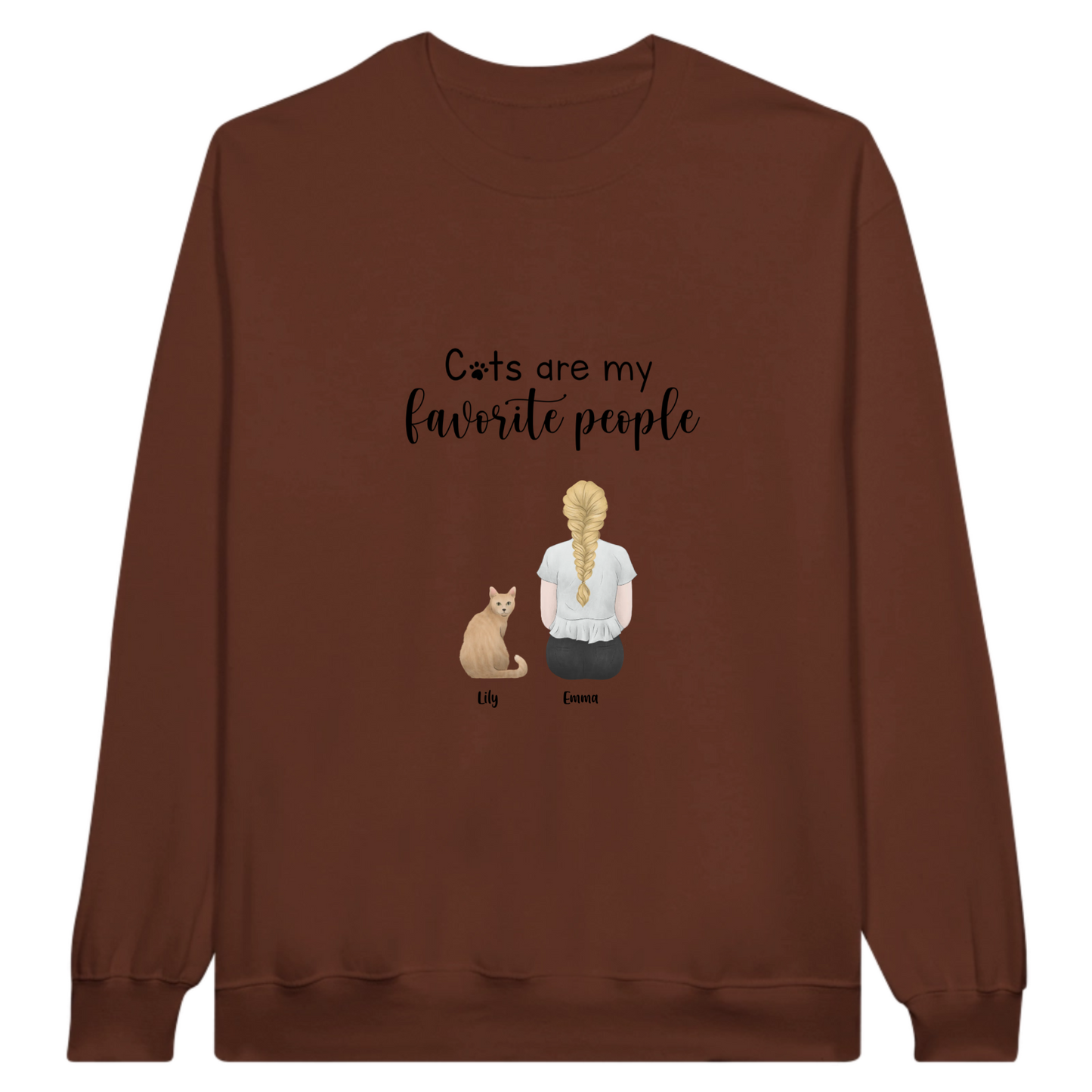 “Cats are my favorite people” Personalized Sweatshirt