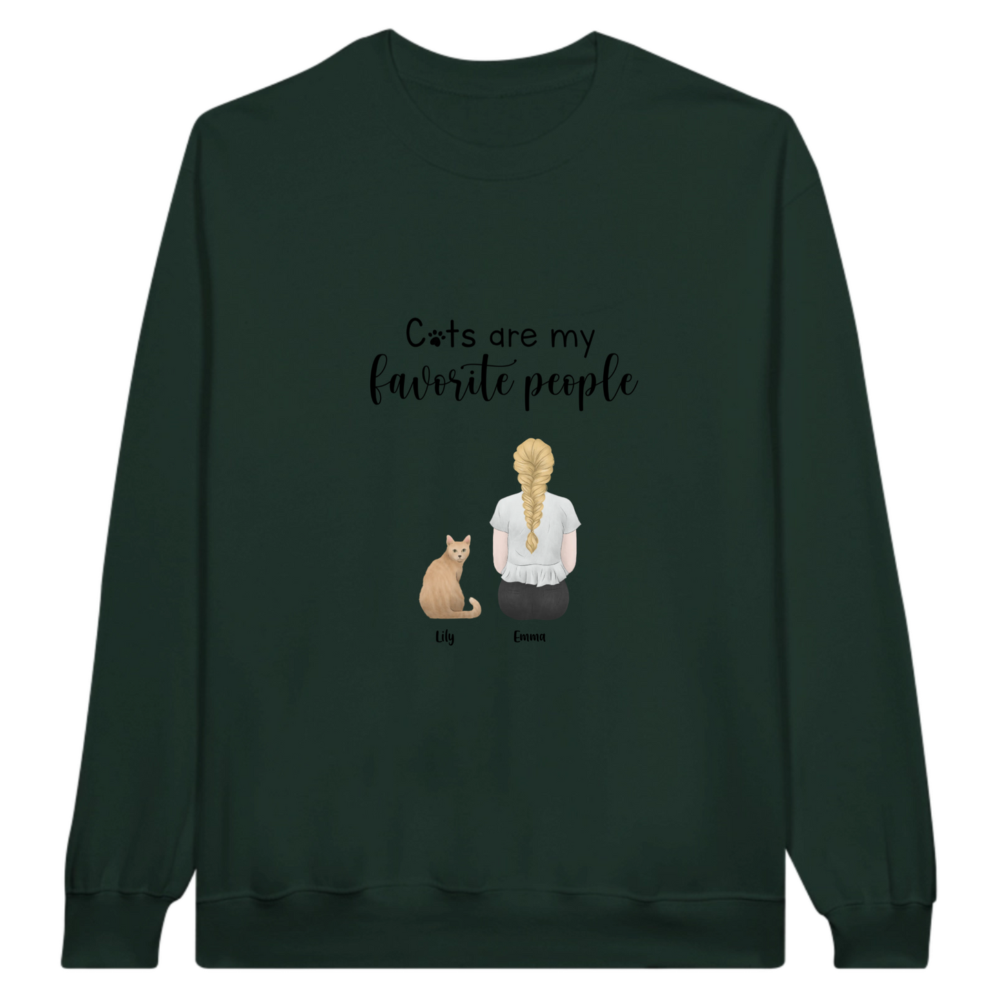 “Cats are my favorite people” Personalized Sweatshirt