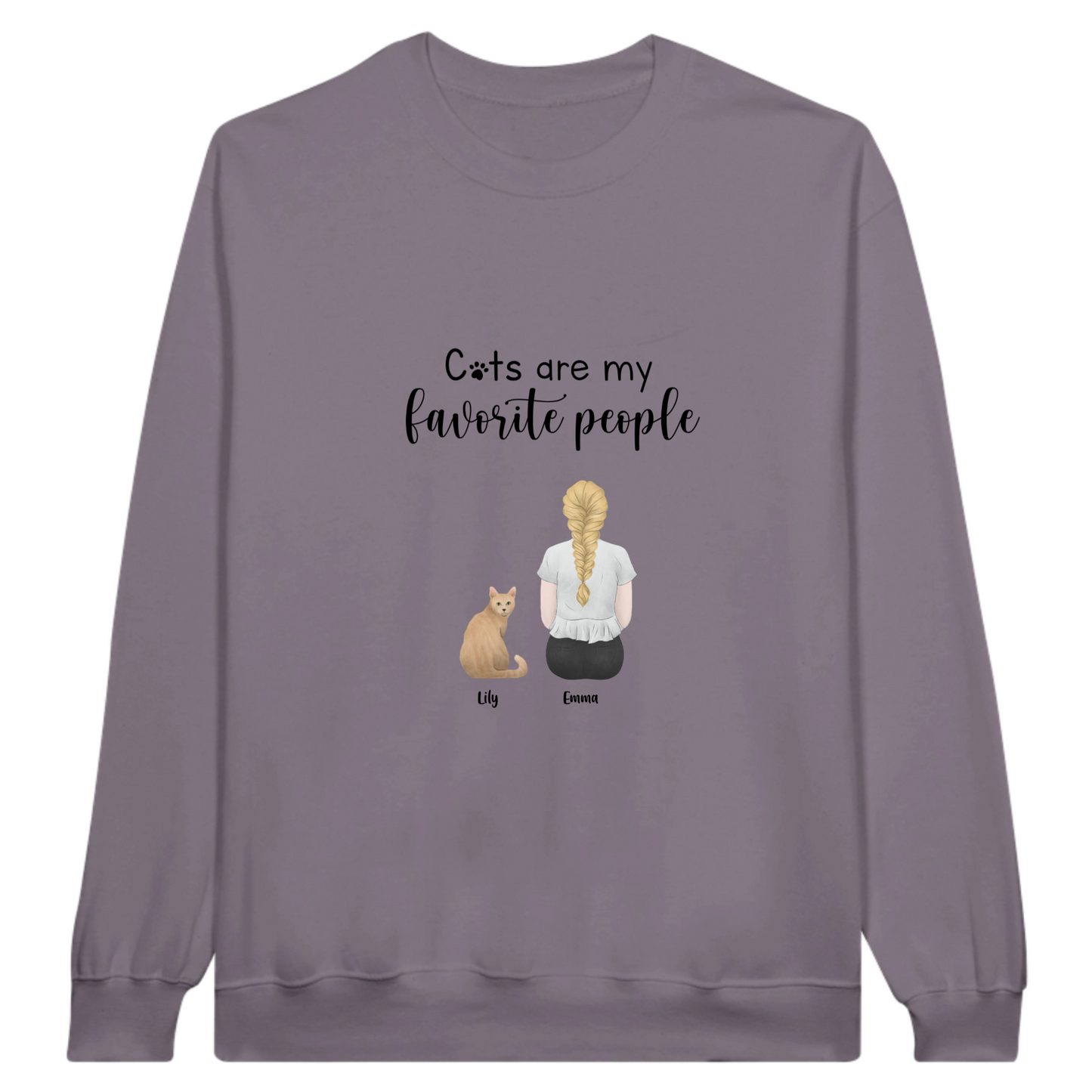 “Cats are my favorite people” Personalized Sweatshirt