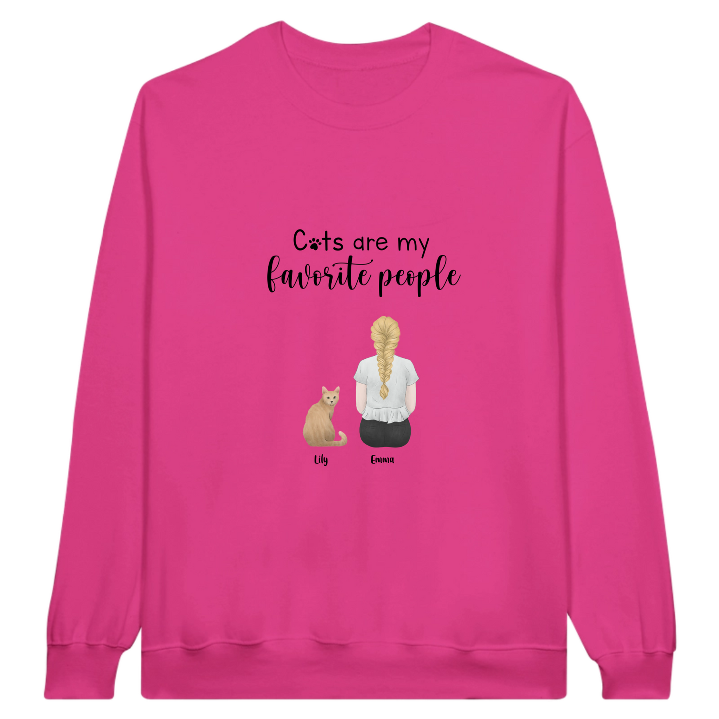 “Cats are my favorite people” Personalized Sweatshirt