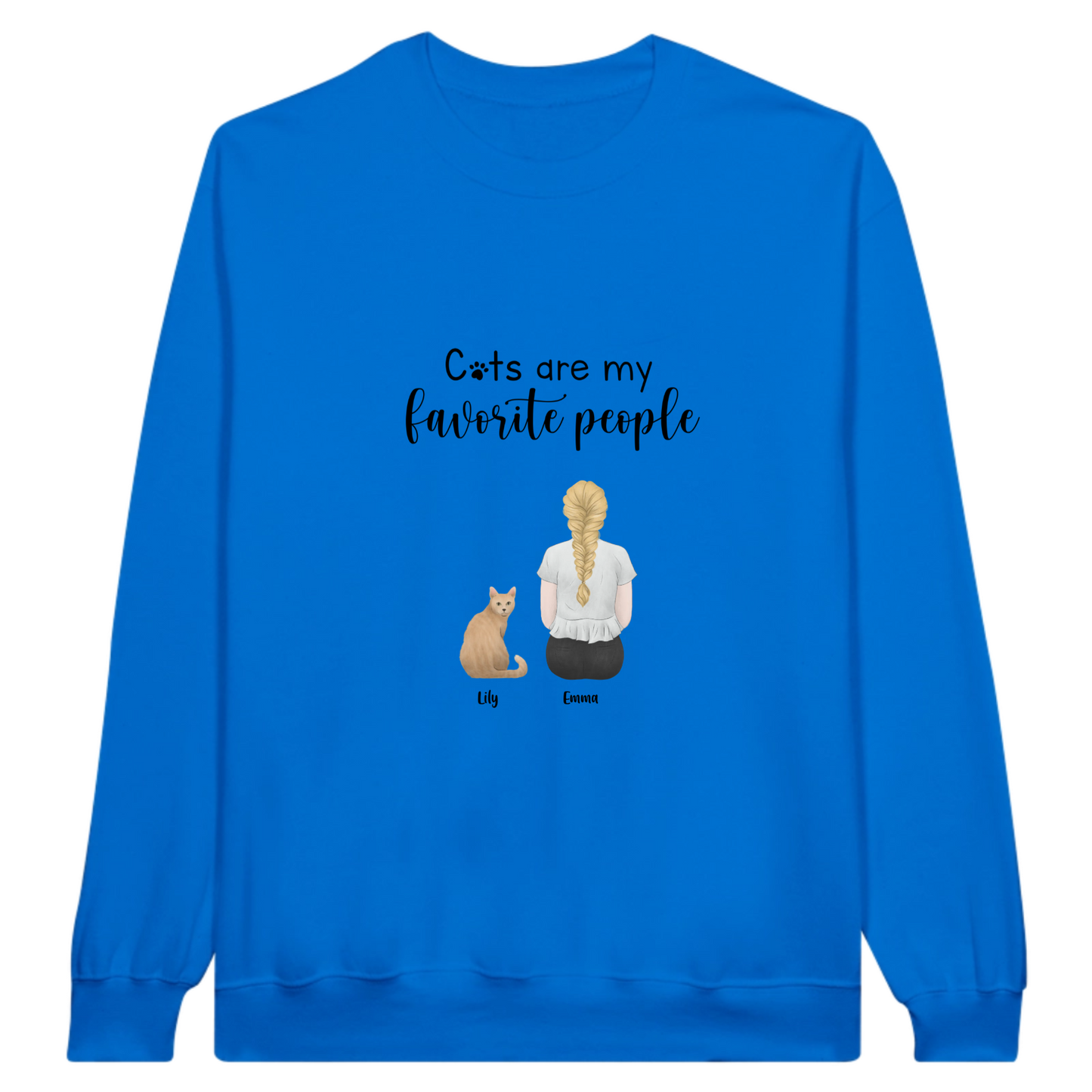 “Cats are my favorite people” Personalized Sweatshirt