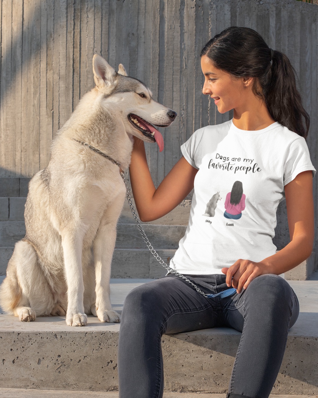 “Dogs are my favorite people” Personalized T-shirt