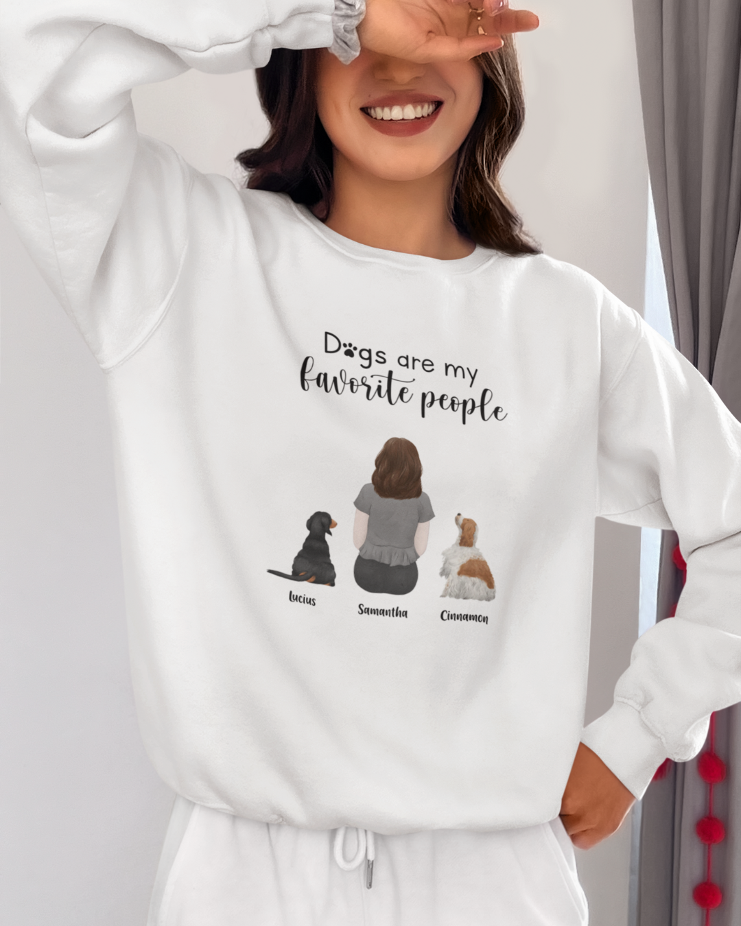 “Dogs are my favorite people” Personalized Sweatshirt