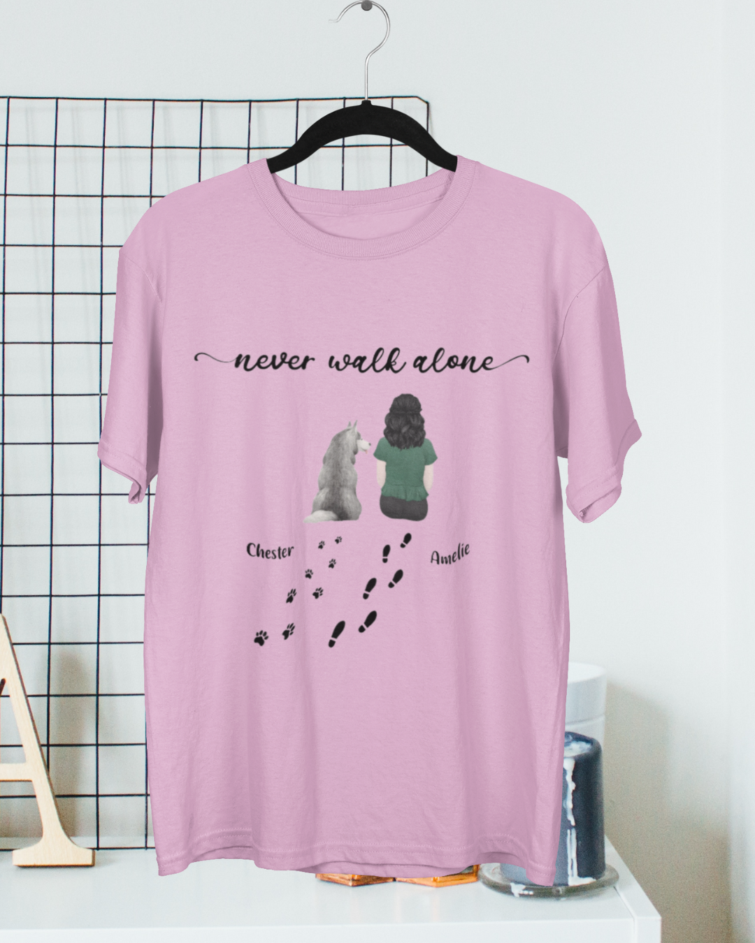“Never walk alone” Dog Personalized T-shirt