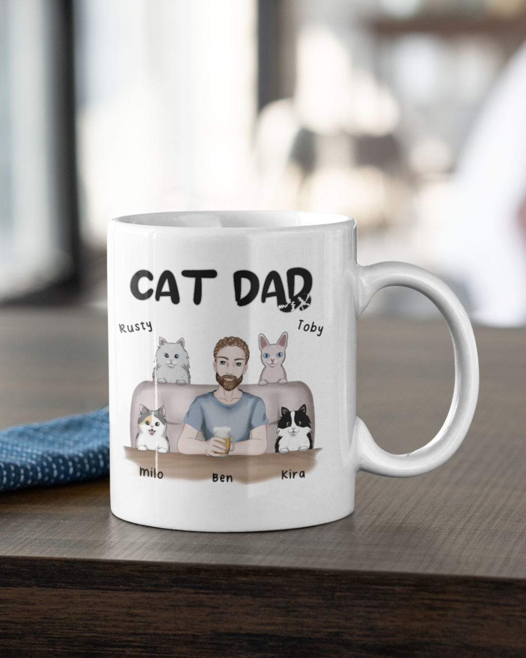 Cat Dad - Personalized Mug