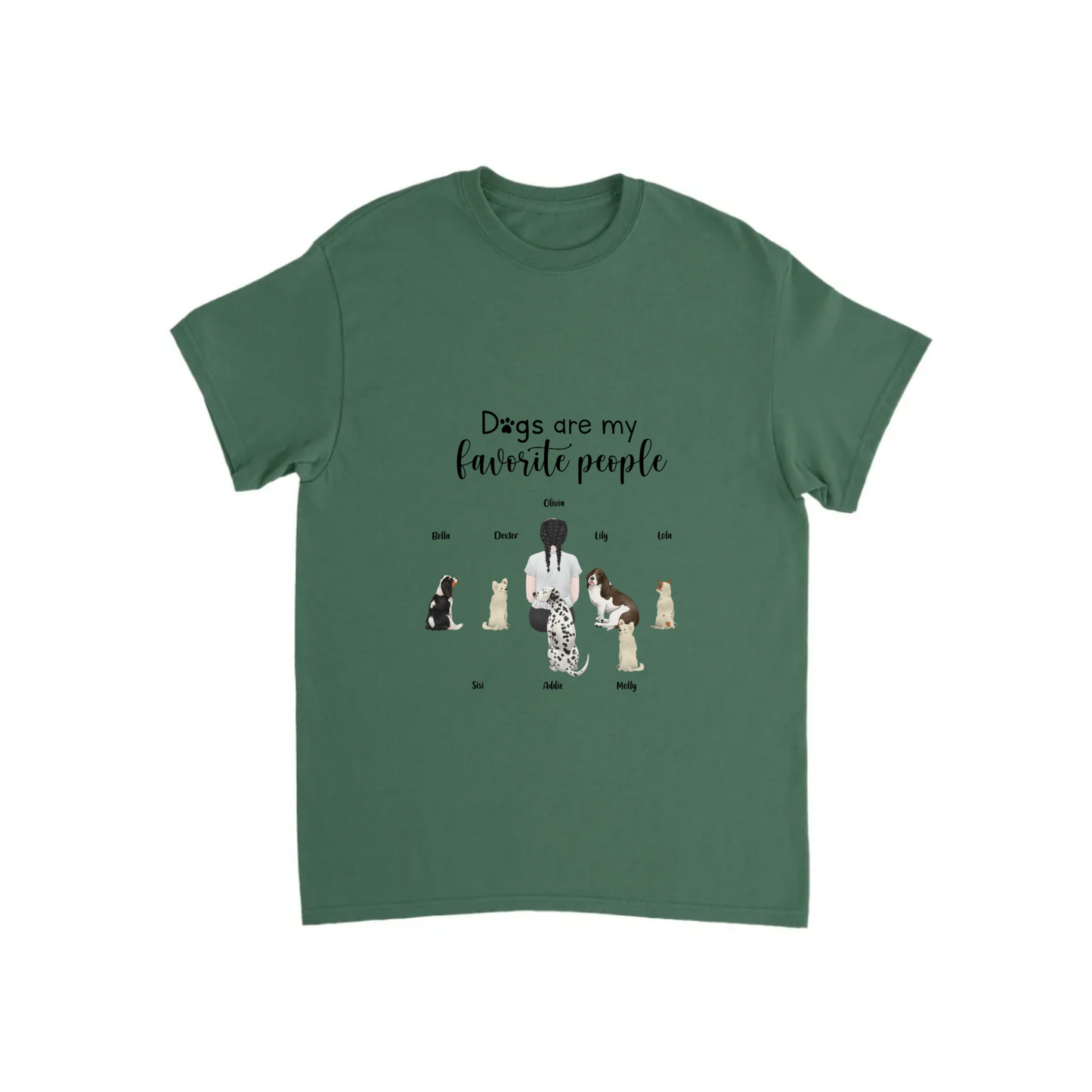 “Dogs are my favorite people” Personalized T-shirt