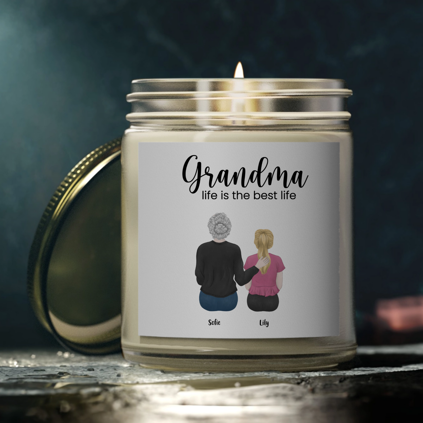 Grandma life is the best life Personalized Scented Candle