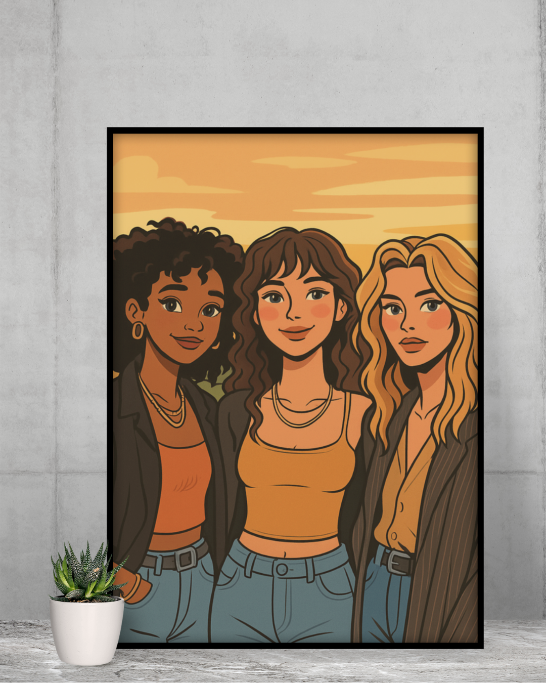 Custom Cartoon Semi-Glossy Paper Poster – Turn Your Photo Into a Cartoon