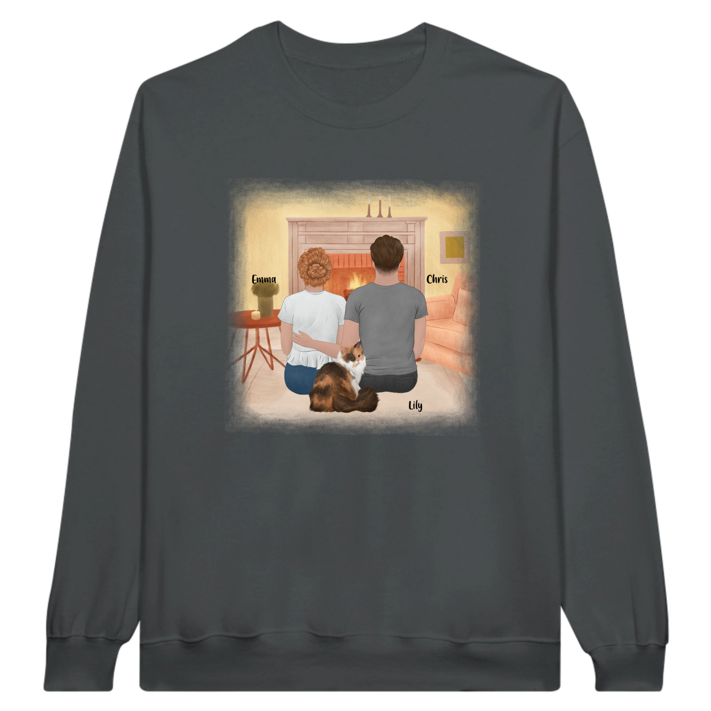 You, Me & The Cat Personalized Sweatshirt