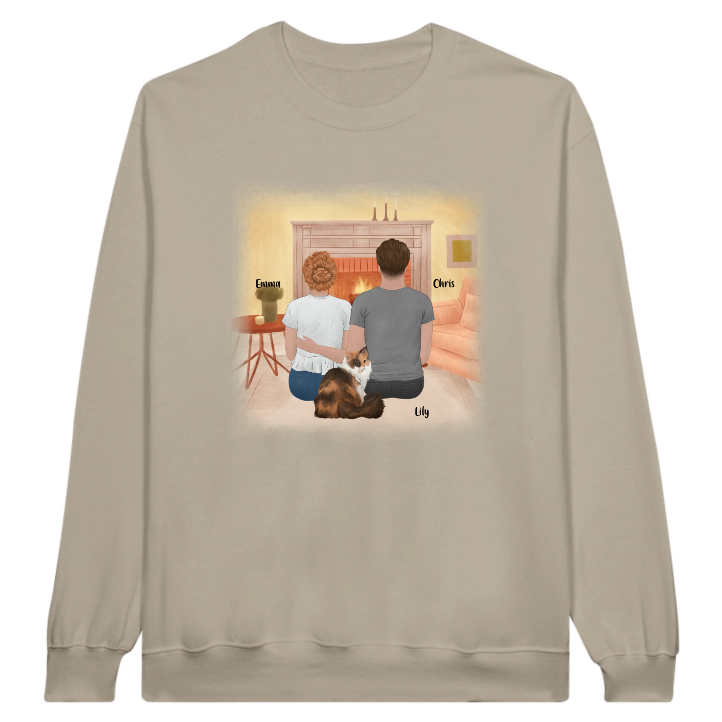 You, Me & The Cat Personalized Sweatshirt