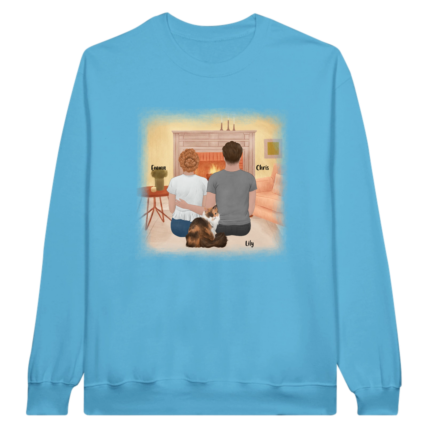 You, Me & The Cat Personalized Sweatshirt