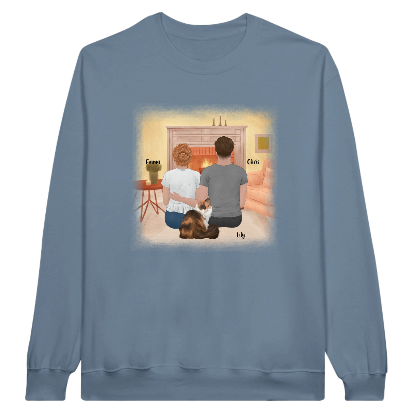 You, Me & The Cat Personalized Sweatshirt