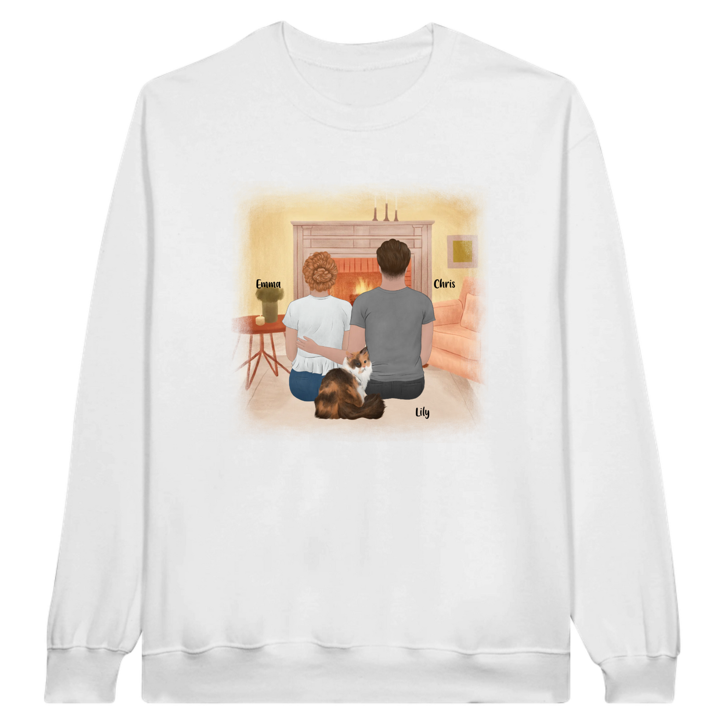 You, Me & The Cat Personalized Sweatshirt