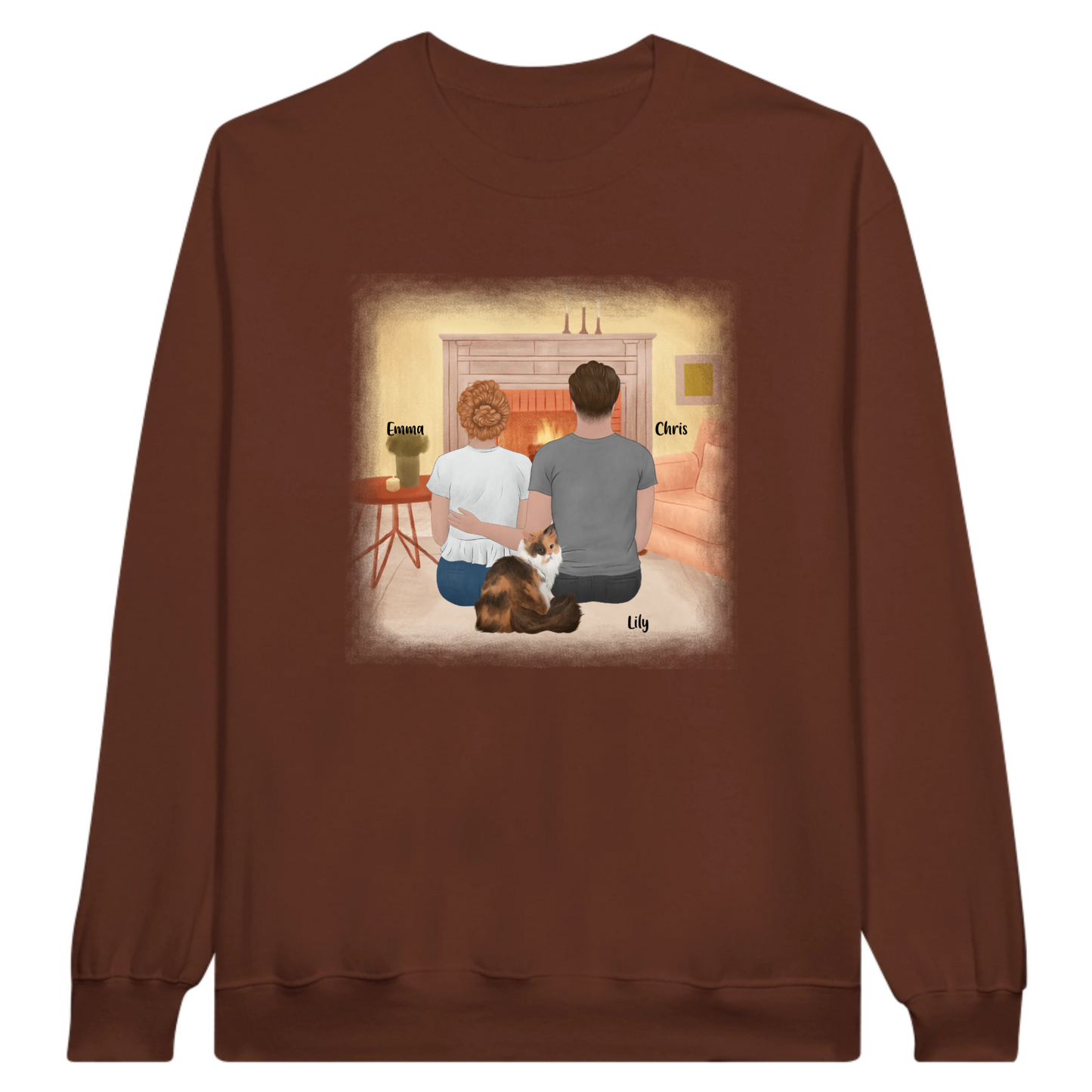 You, Me & The Cat Personalized Sweatshirt