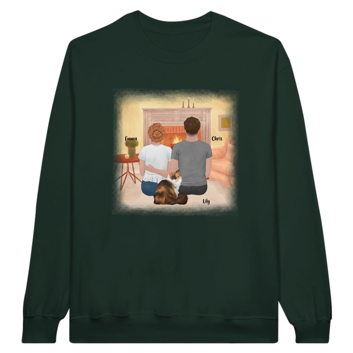 You, Me & The Cat Personalized Sweatshirt
