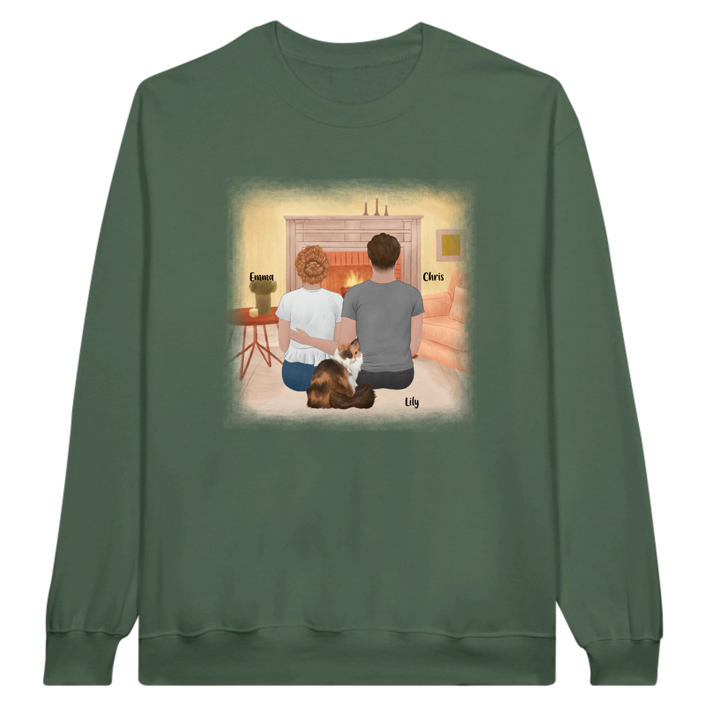 You, Me & The Cat Personalized Sweatshirt