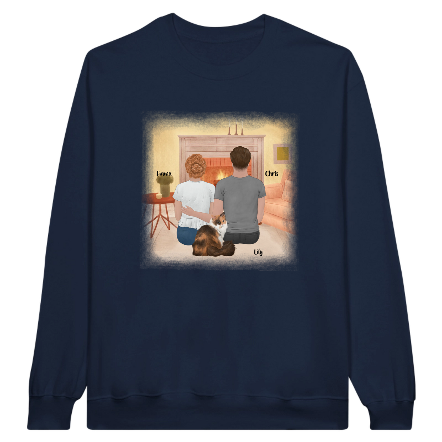 You, Me & The Cat Personalized Sweatshirt
