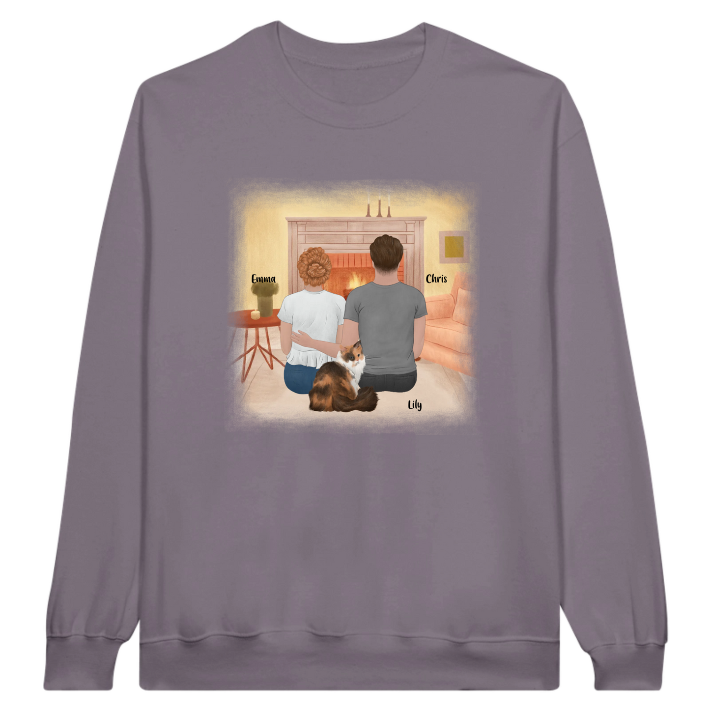 You, Me & The Cat Personalized Sweatshirt