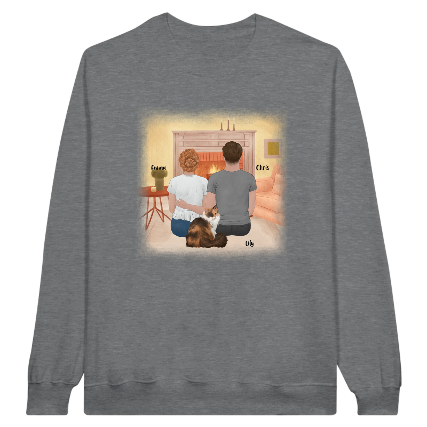 You, Me & The Cat Personalized Sweatshirt
