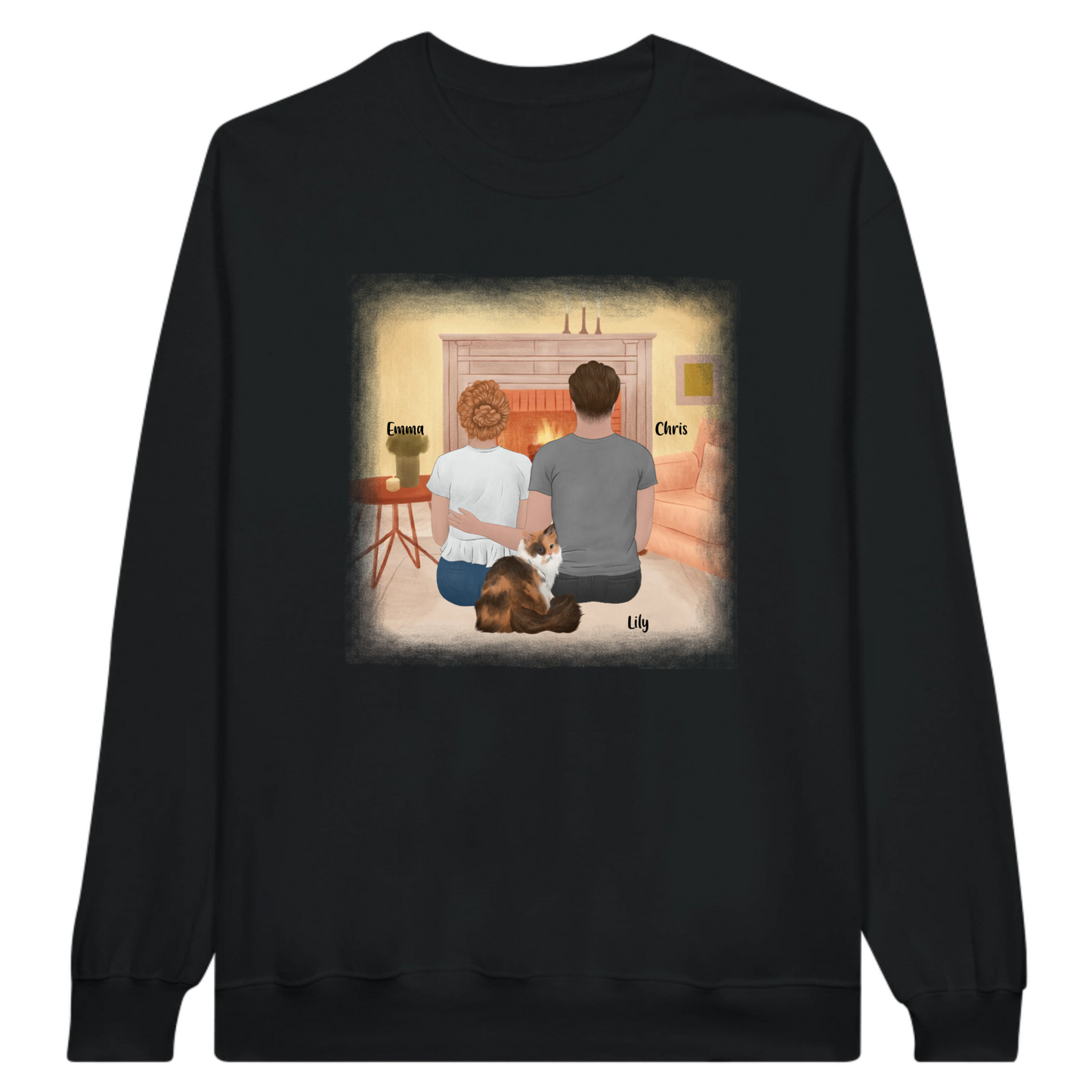 You, Me & The Cat Personalized Sweatshirt