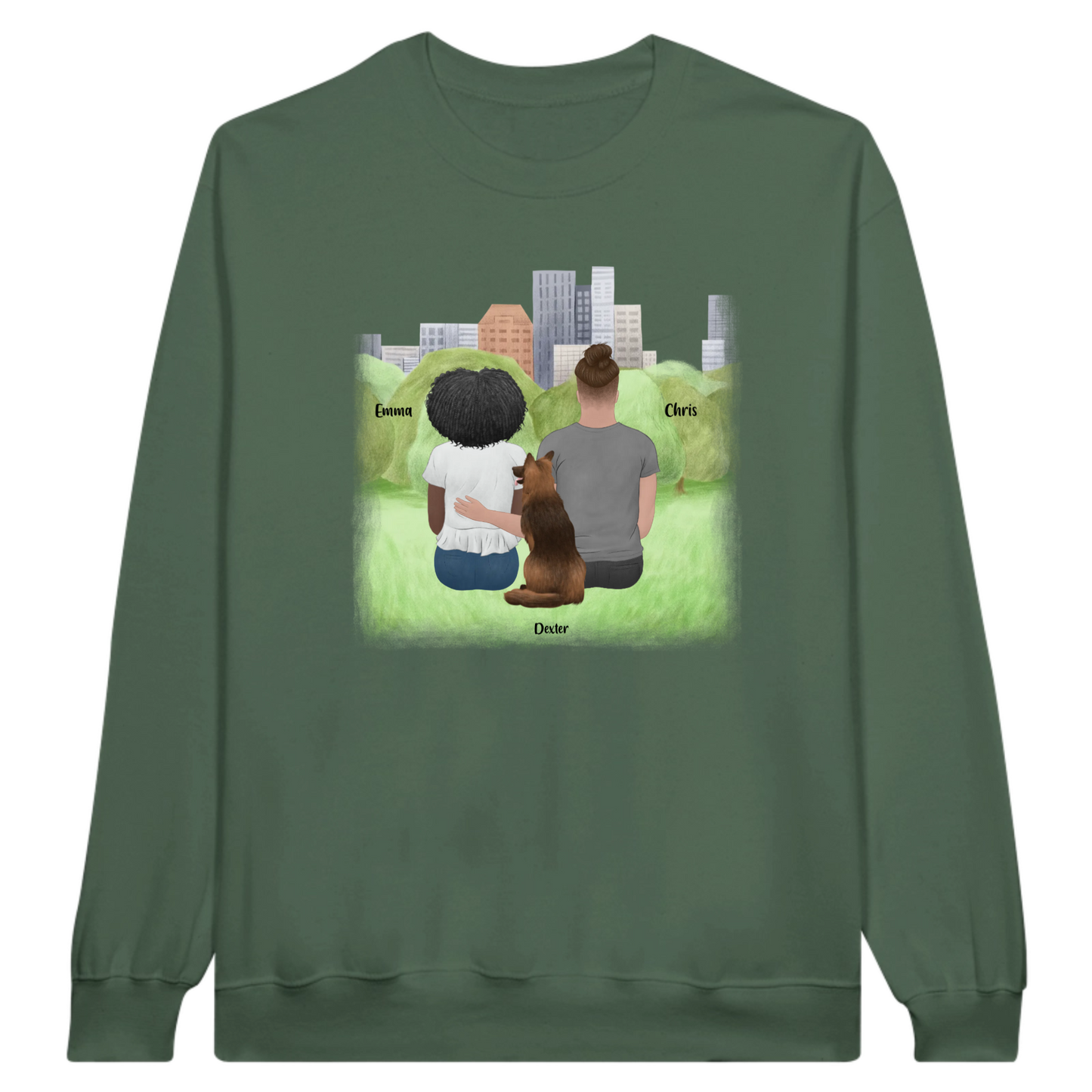 You, Me & The Dog Personalized Sweatshirt