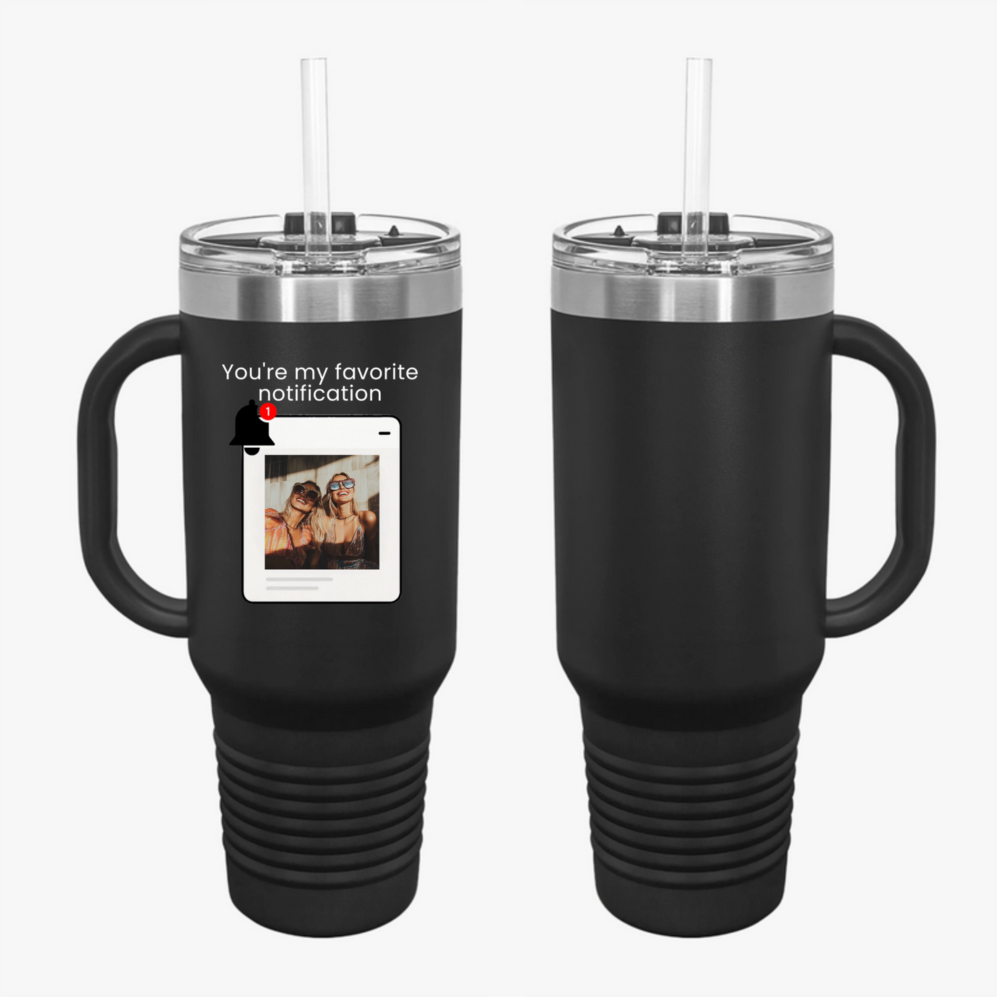You’re My Favorite Notification” – Personalized Print Travel Mug