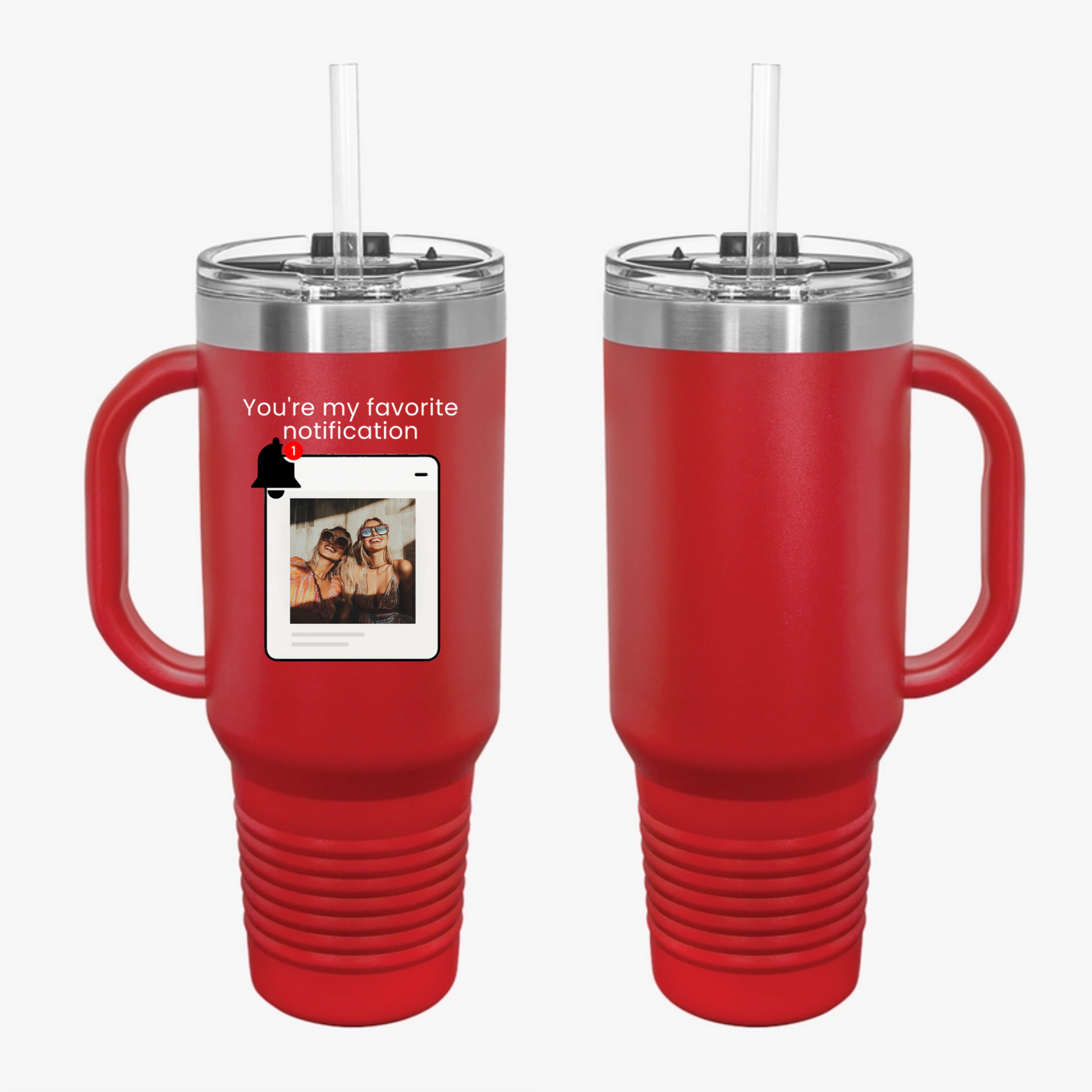 You’re My Favorite Notification” – Personalized Print Travel Mug