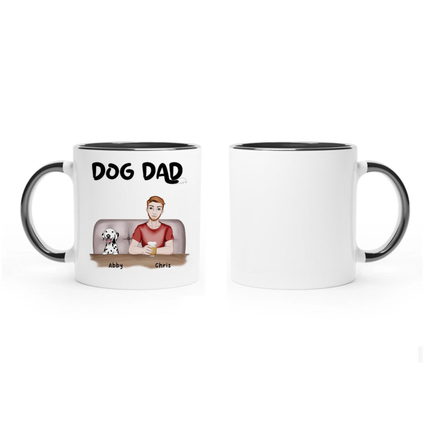 Dog Dad - Personalized Mug with Color Inside