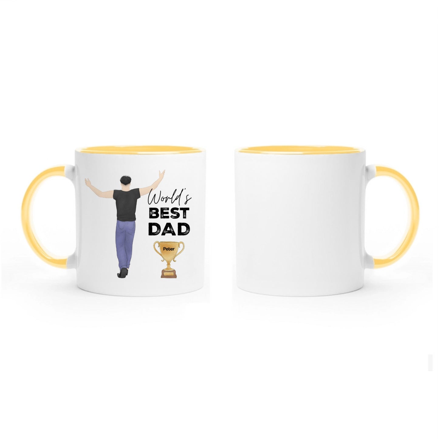 “Best Father Award” – Personalized Design for the #1 Dad Mug with Color Inside