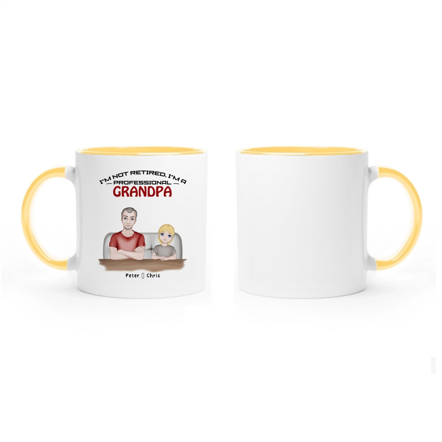 I’m not retired, I’m a professional Grandpa Personalized Mug with Color Inside