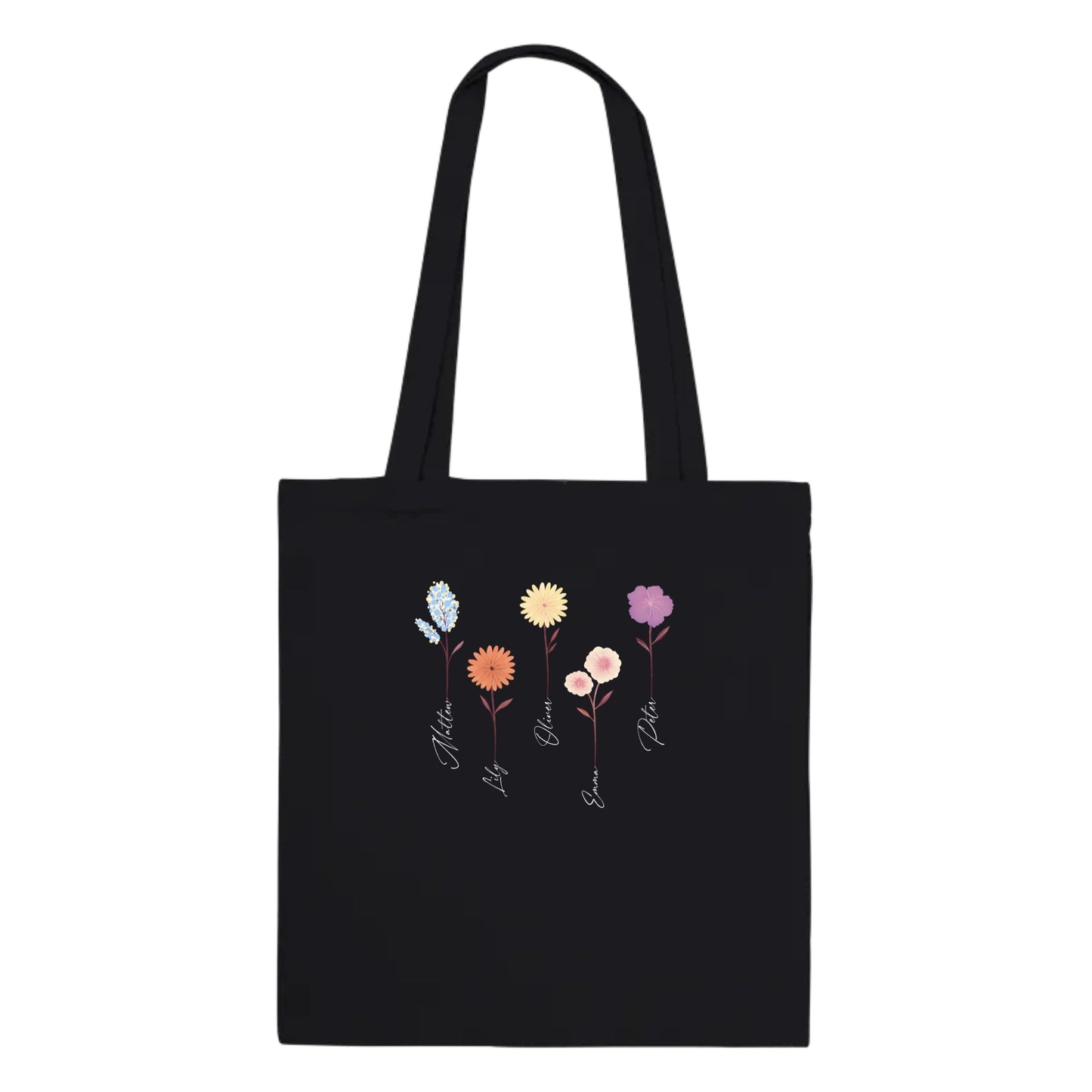 A Garden Full of Love – Personalized Flower Art Tote Bag