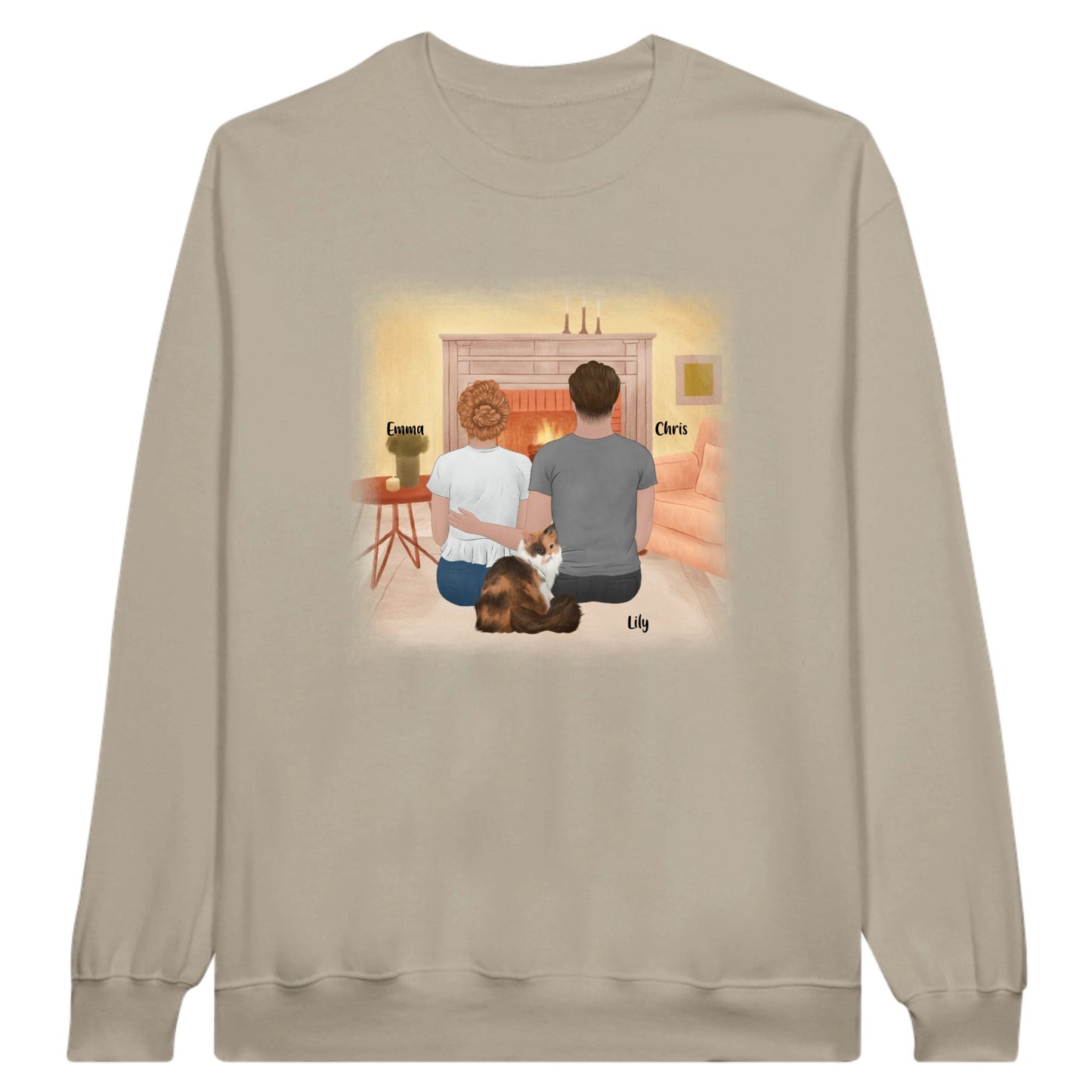 You, Me & The Cat Personalized Sweatshirt