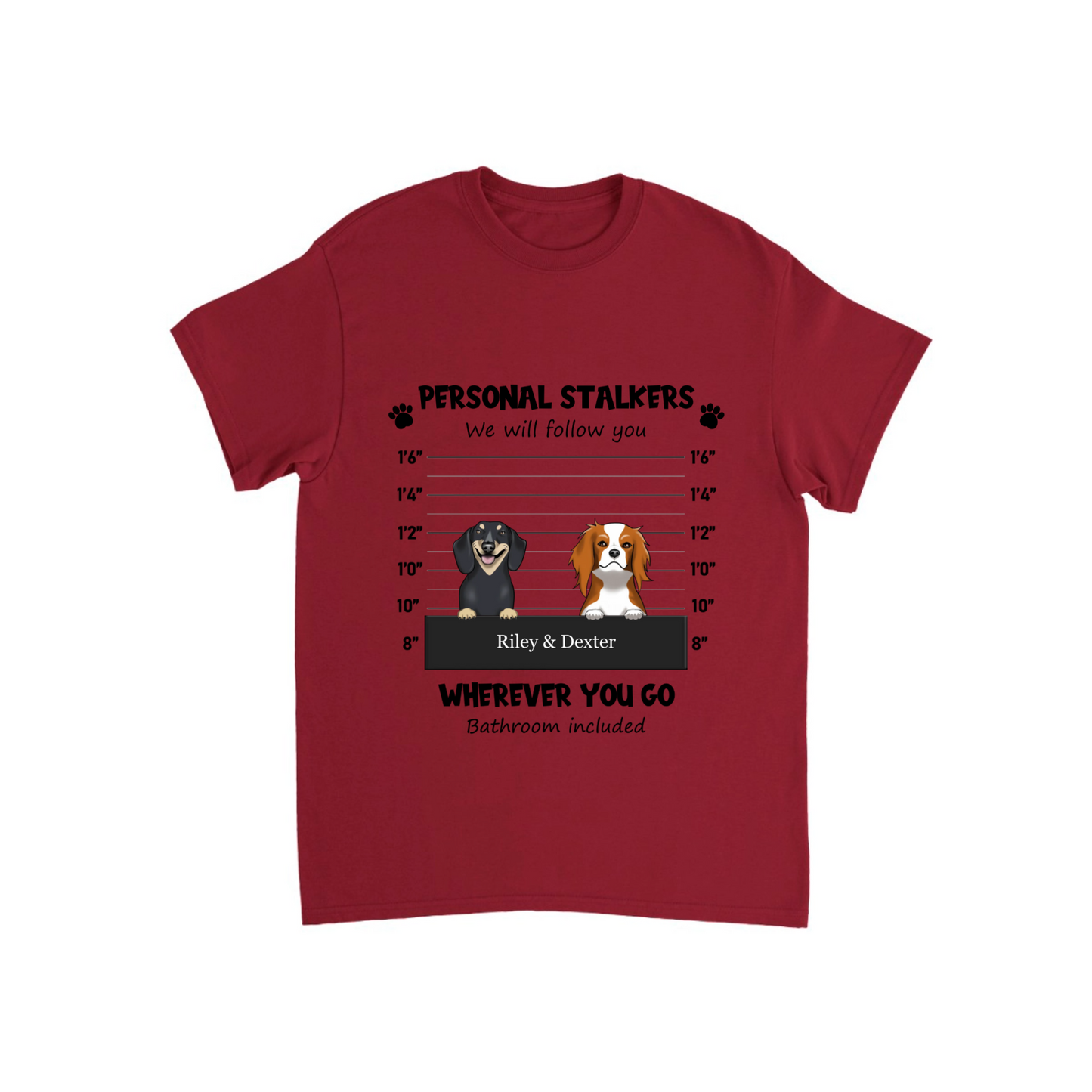 Color “Personal Stalker” Personalized Pet T-shirt