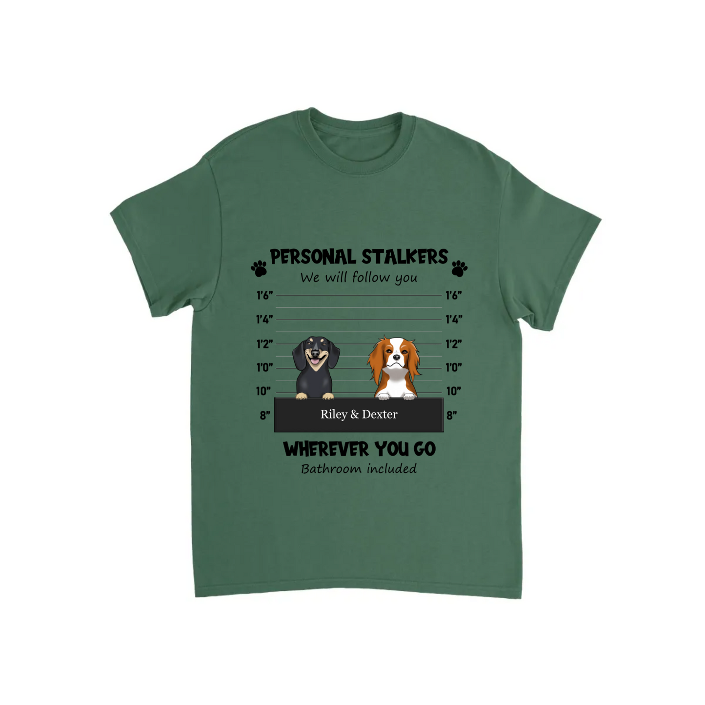 Color “Personal Stalker” Personalized Pet T-shirt