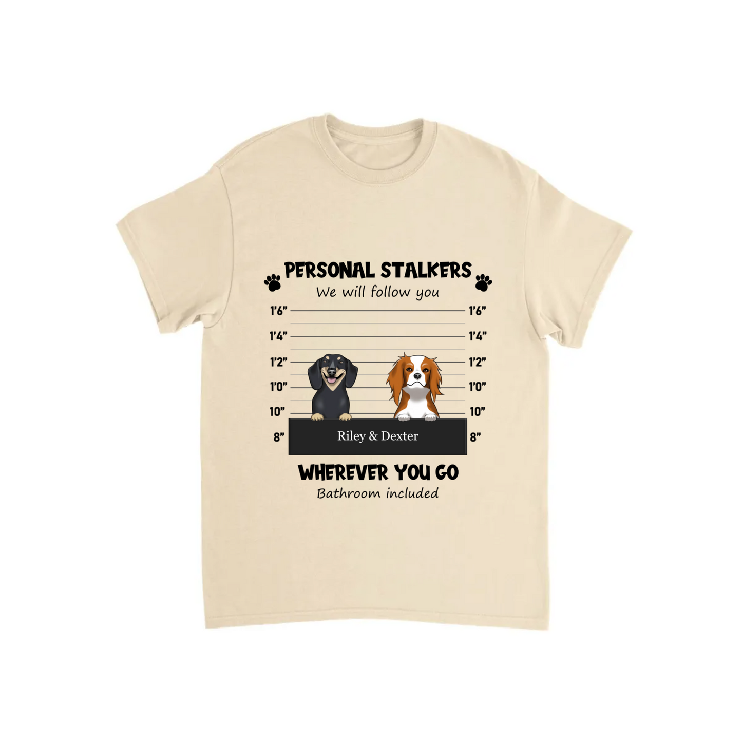 Color “Personal Stalker” Personalized Pet T-shirt