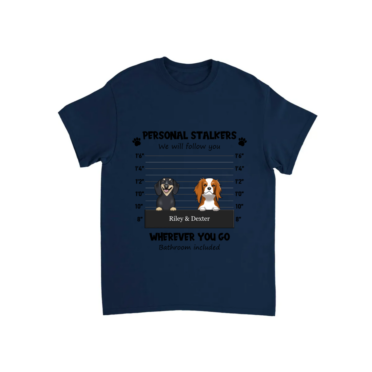 Color “Personal Stalker” Personalized Pet T-shirt