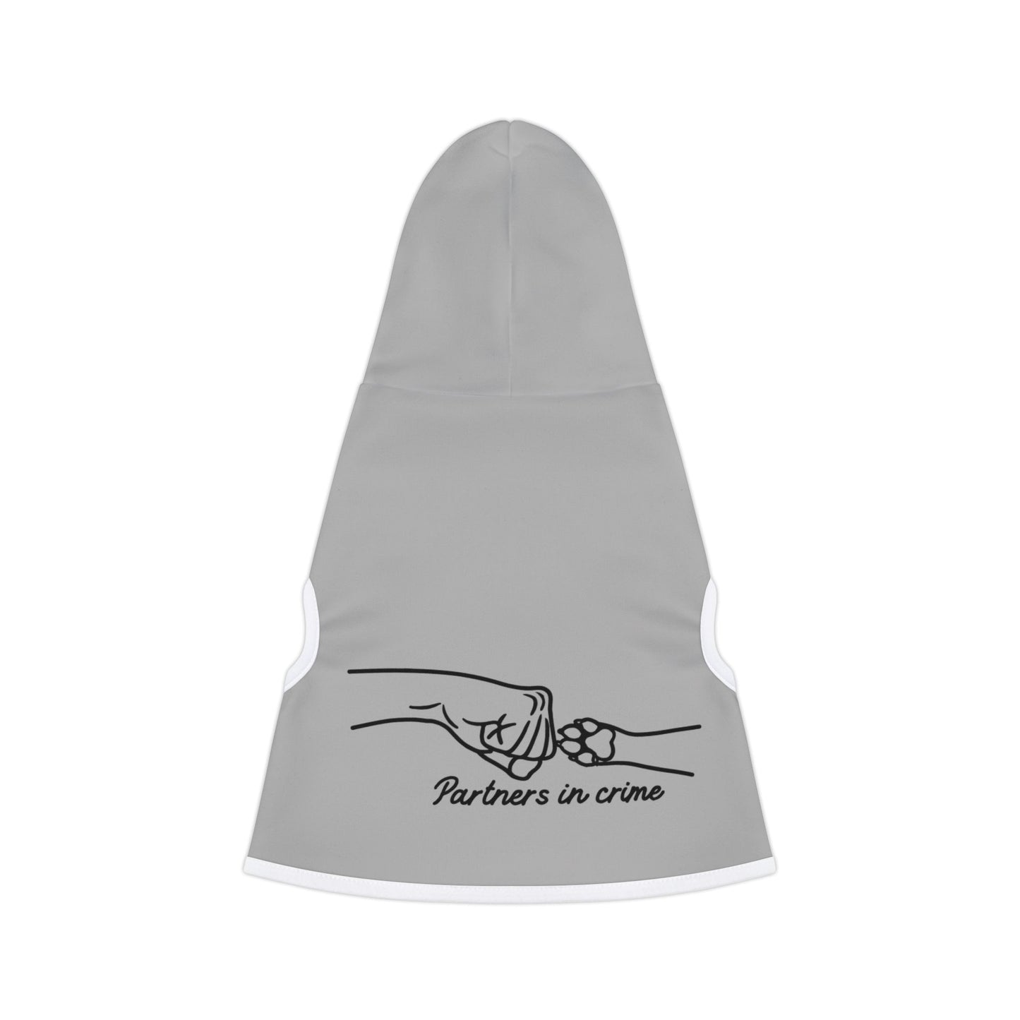 Partners in Crime Pet Hoodie Grey