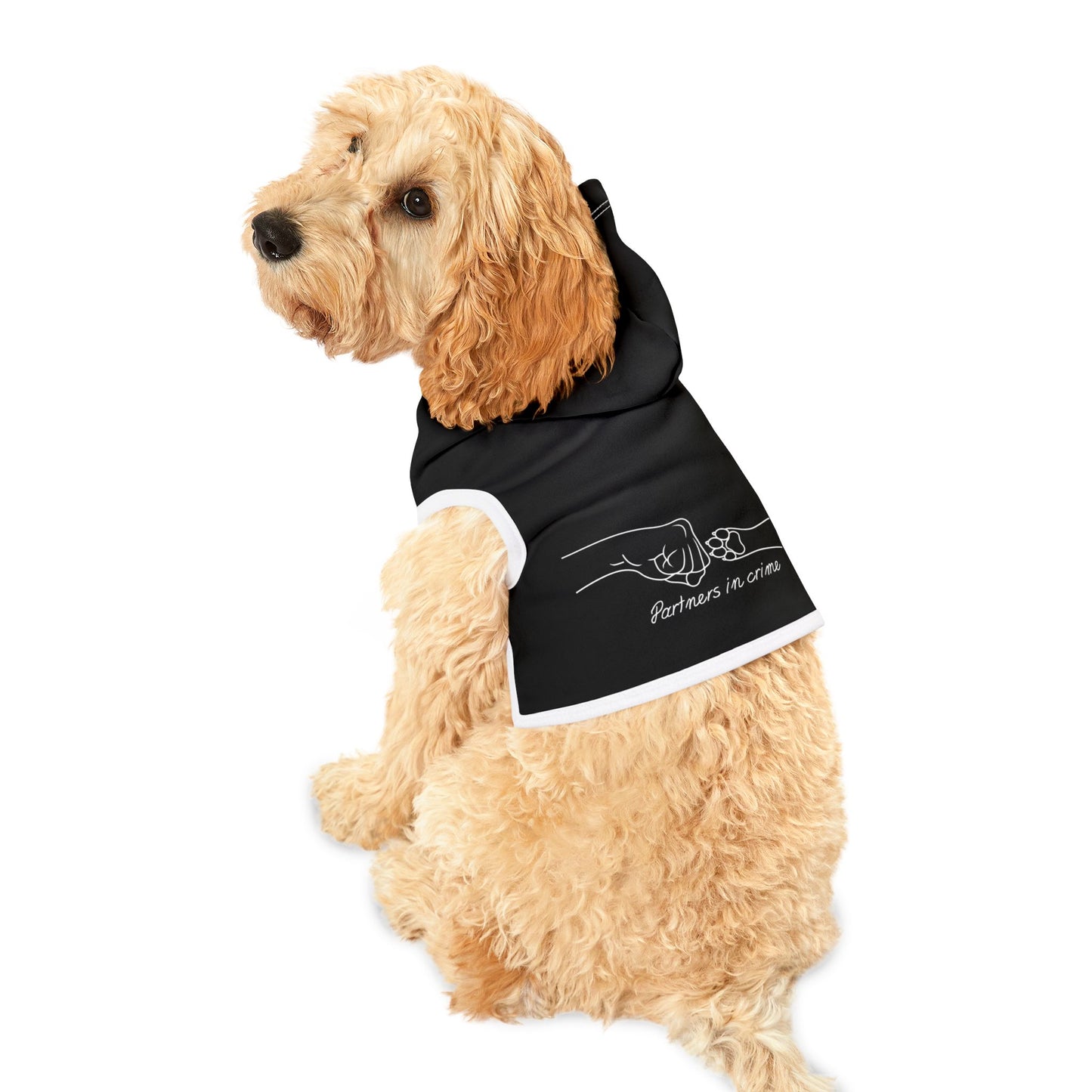 Partners in Crime Pet Hoodie Black