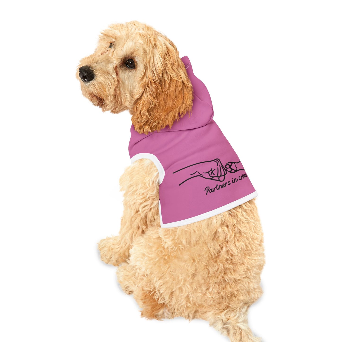 Partners in Crime Pet Hoodie Pink