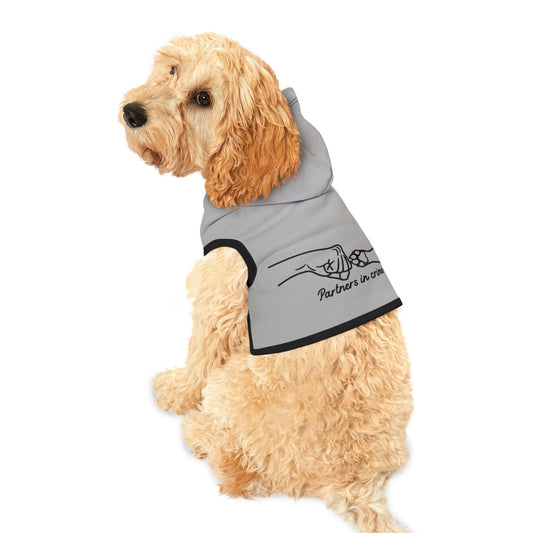 Partners in Crime Pet Hoodie Grey