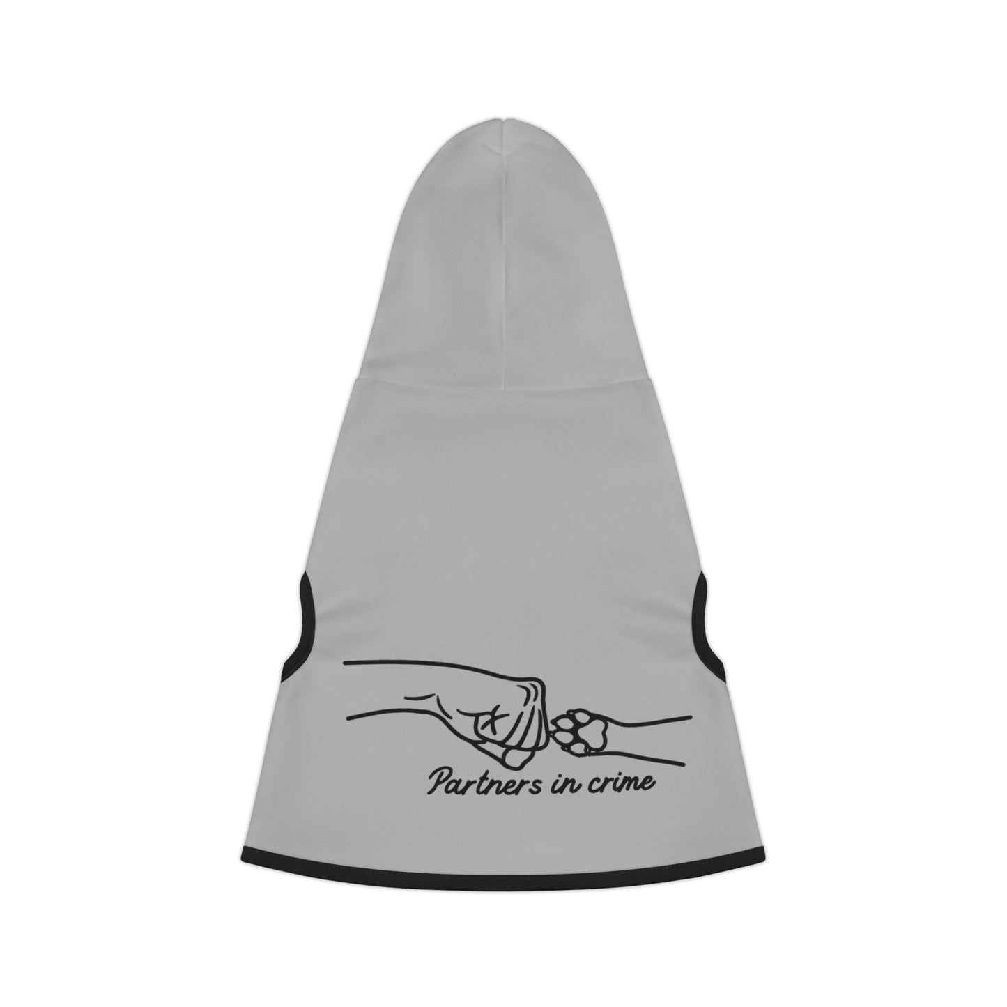 Partners in Crime Pet Hoodie Grey