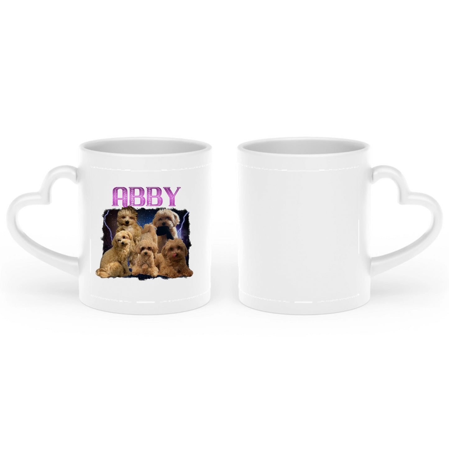 Cosmic Custom Heart-Shaped Mug