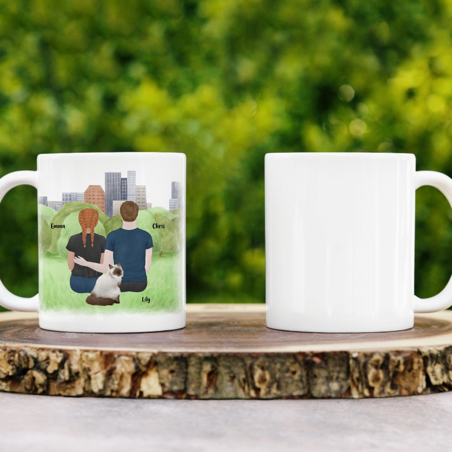 You, Me & The Cat - Personalized Mug