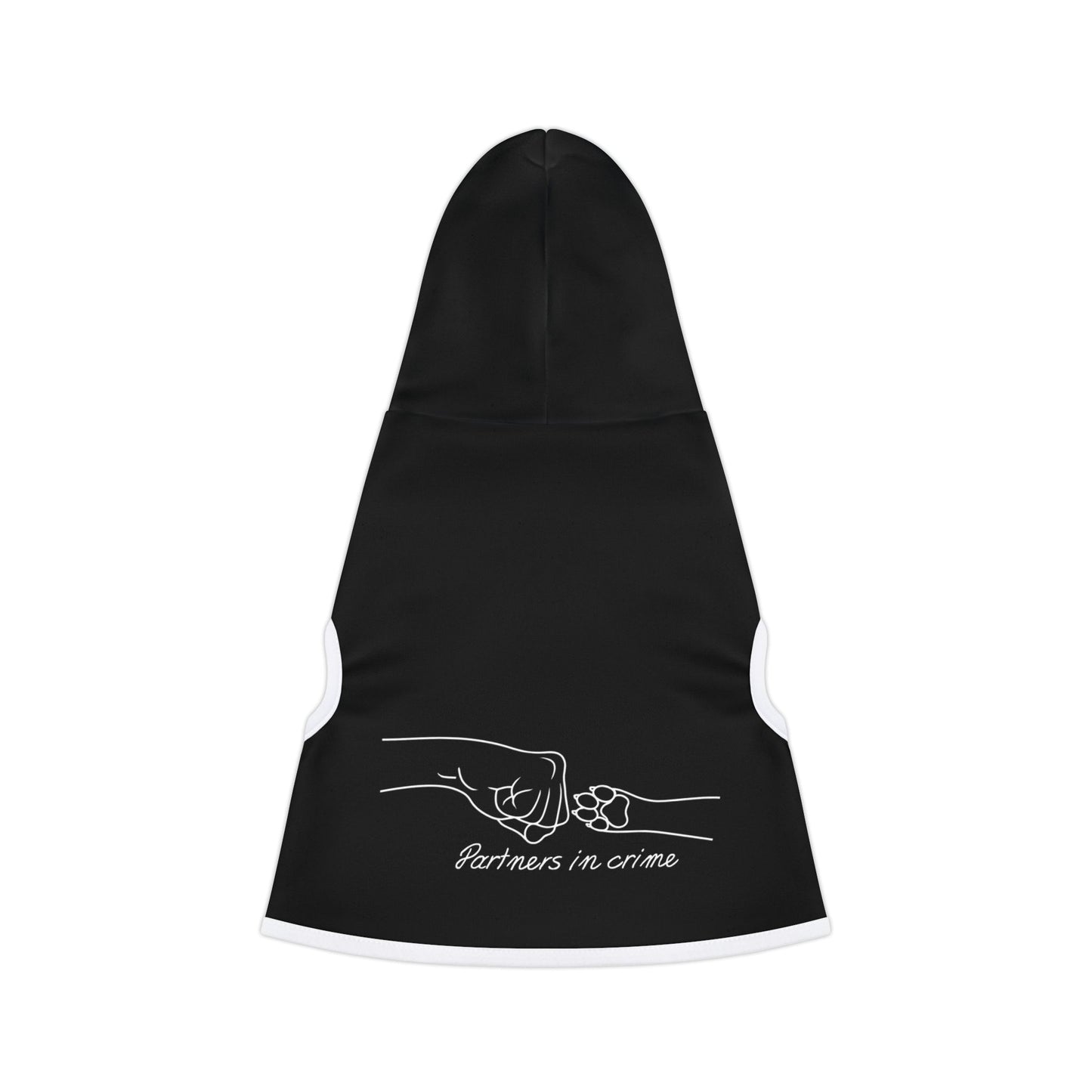 Partners in Crime Pet Hoodie Black