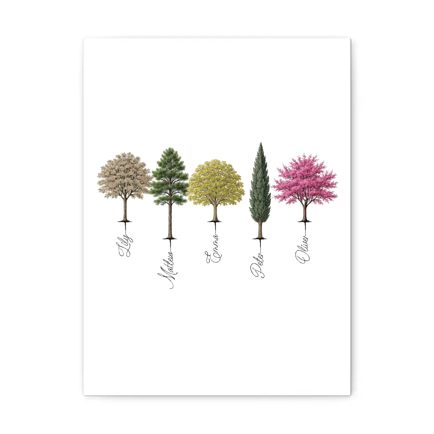 A Forest Full of Love – Personalized Tree Art Matte Paper Poster