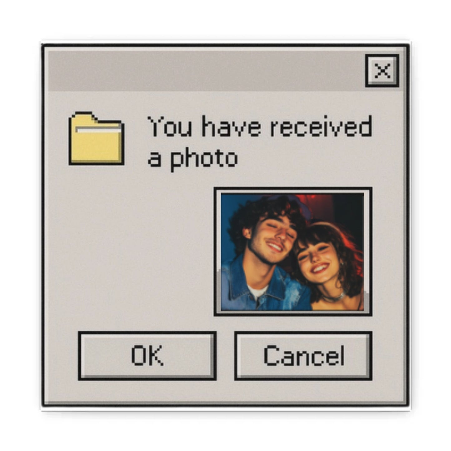Custom Retro Computer Semi-Glossy Paper Poster