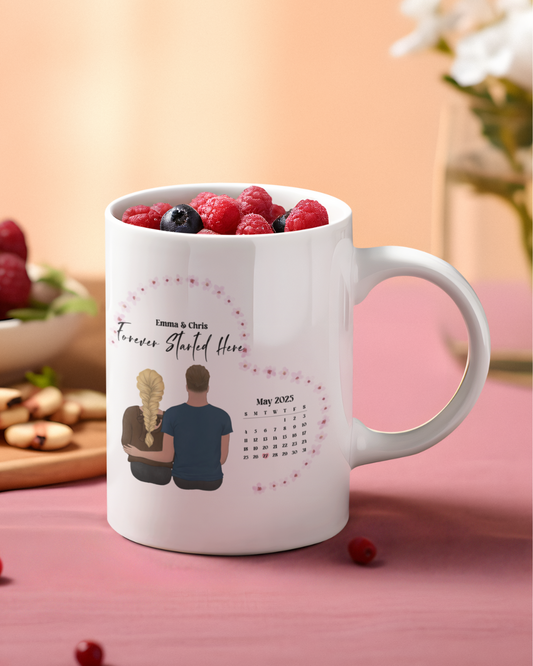Couple Calendar Print – Your Special Moment Personalized Mug